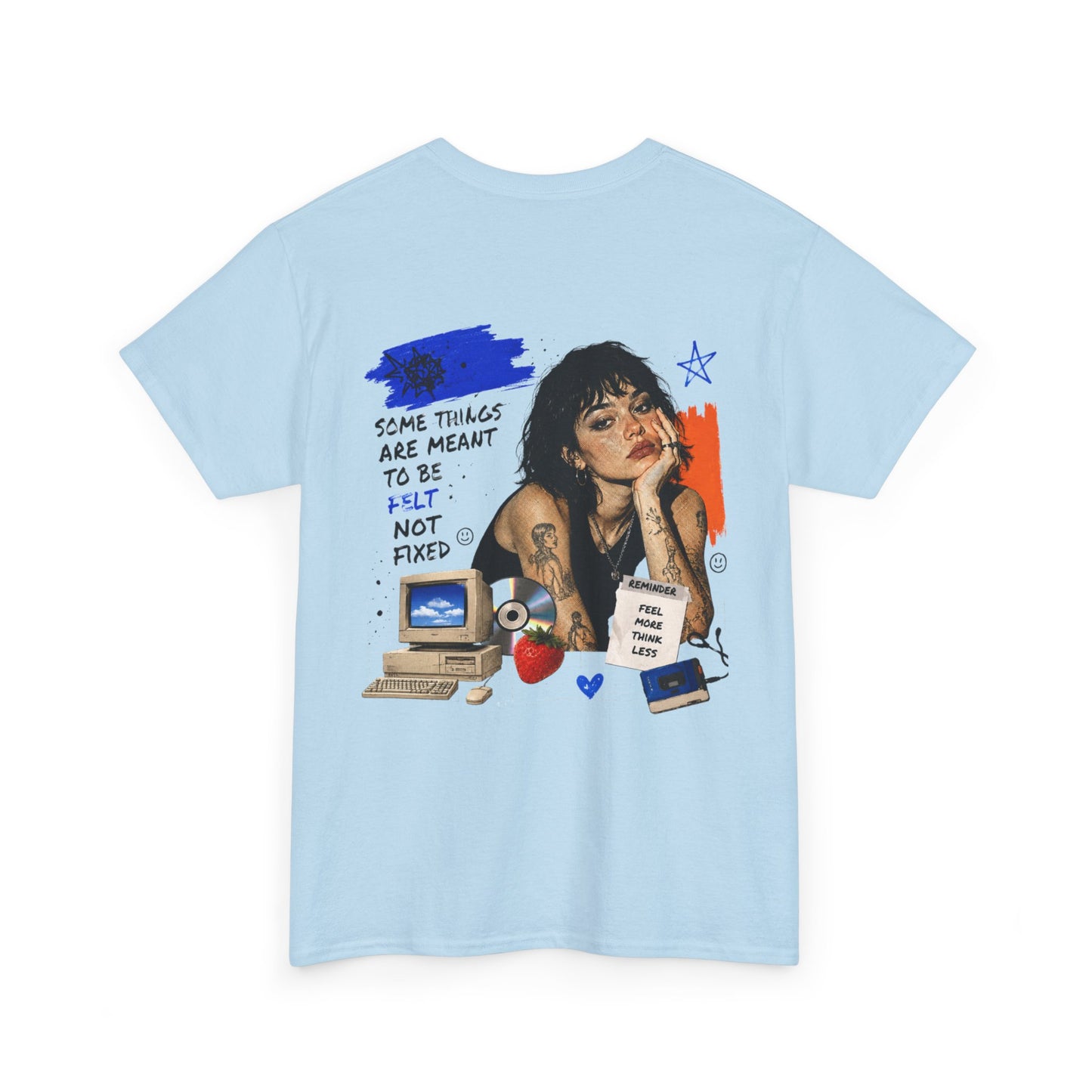 Graphic Tee — "Some Things Are Meant to Be Left Not Fixed" Retro Girl Illustration