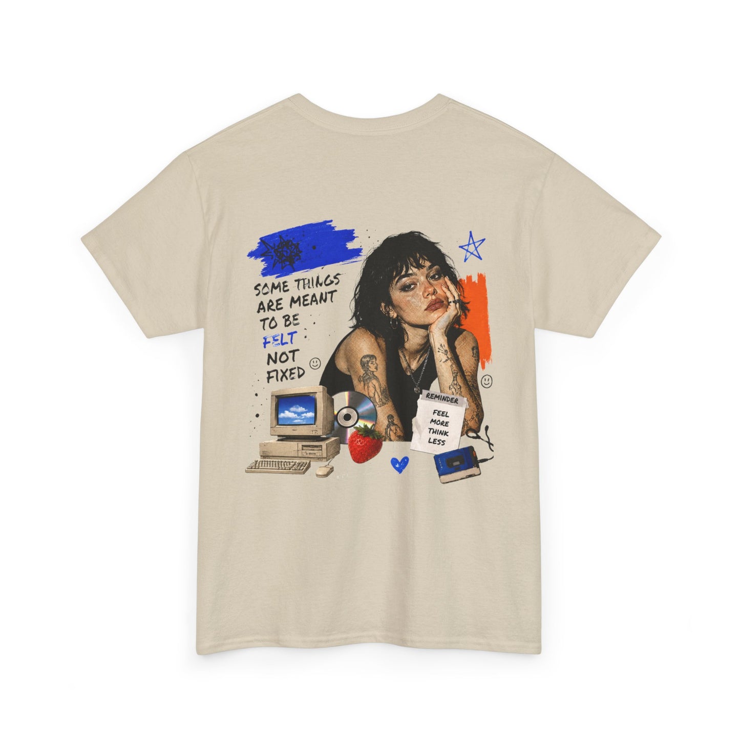 Graphic Tee — "Some Things Are Meant to Be Left Not Fixed" Retro Girl Illustration