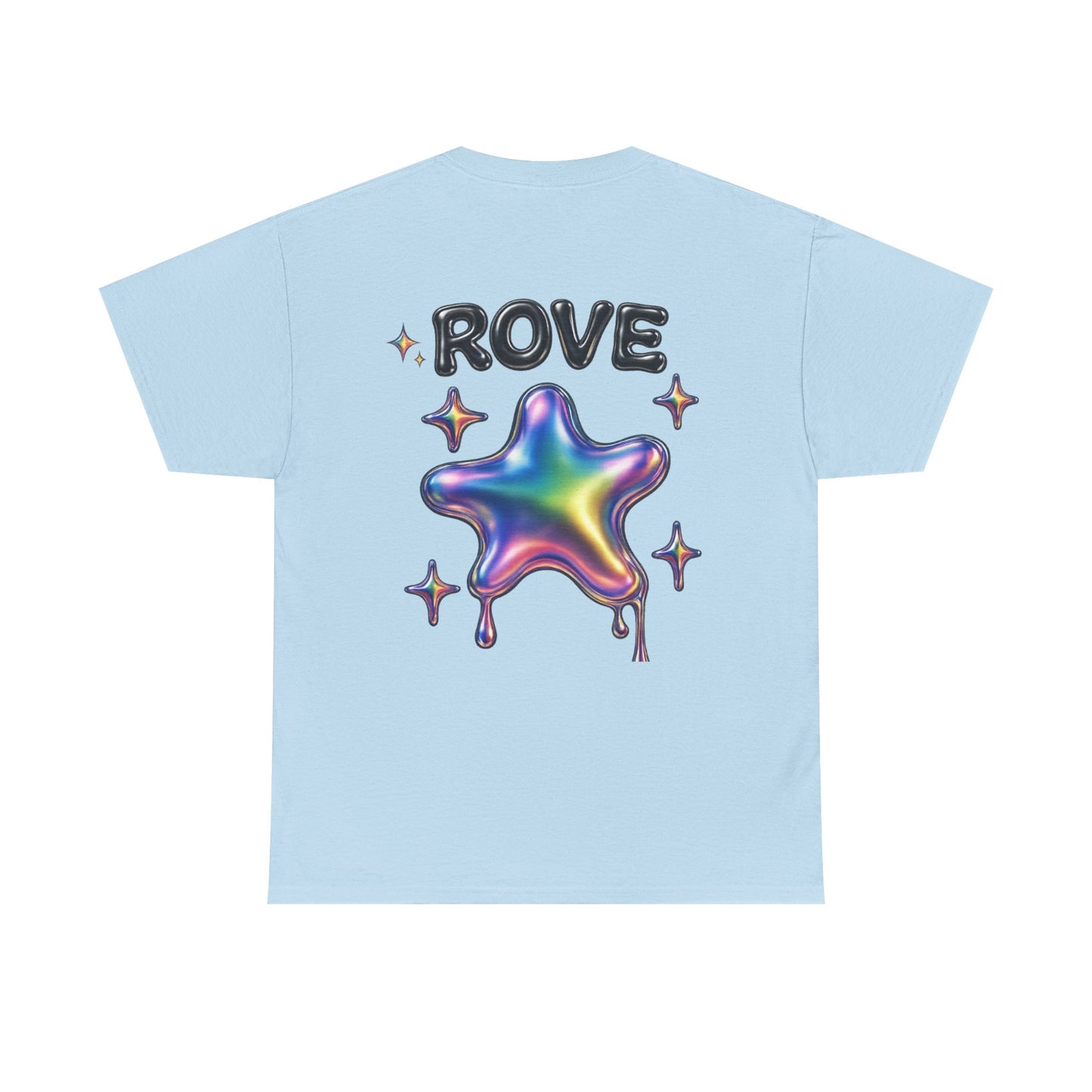 Rove Drip Star T-Shirt — Iridescent Rainbow Graphic Tee