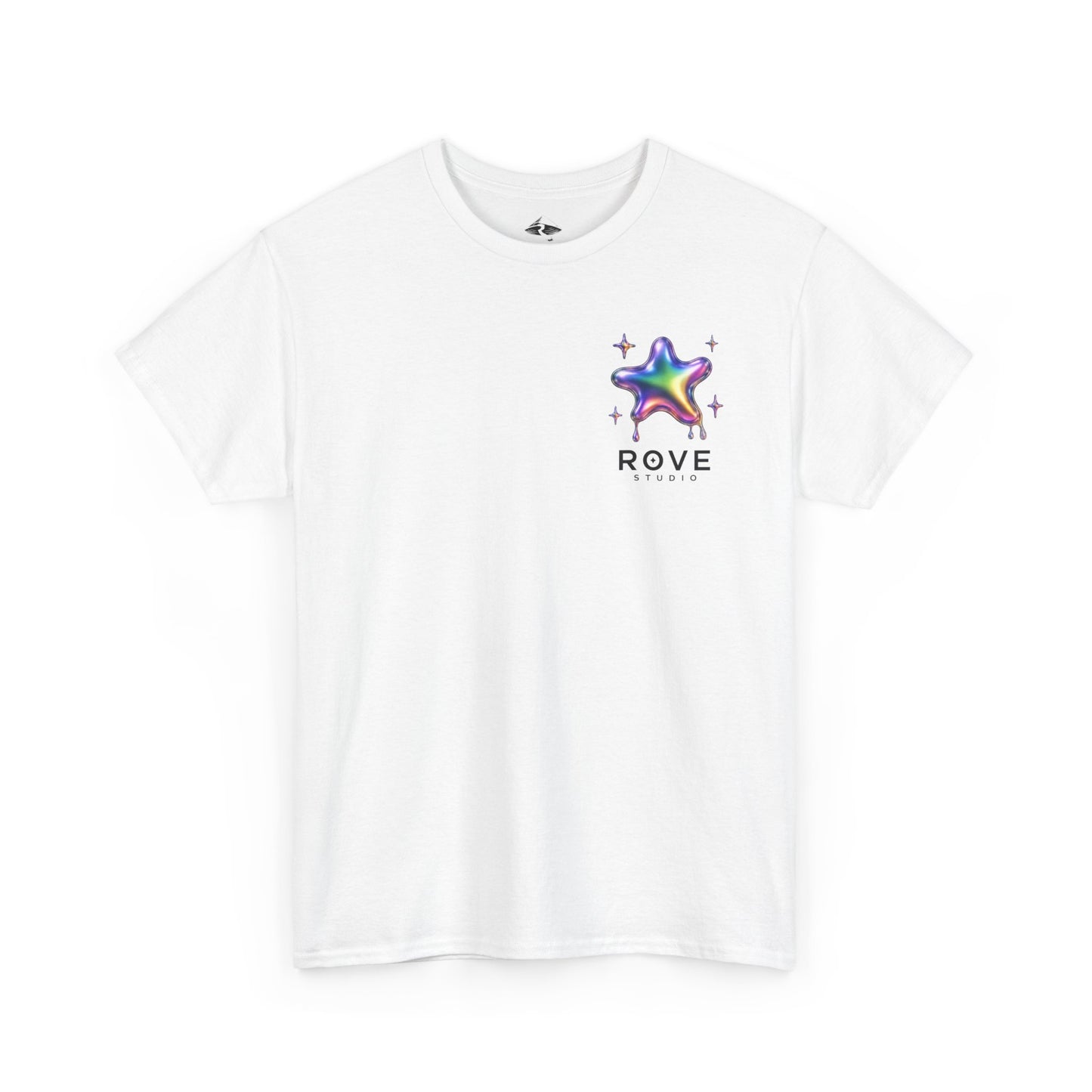 Rove Drip Star T-Shirt — Iridescent Rainbow Graphic Tee