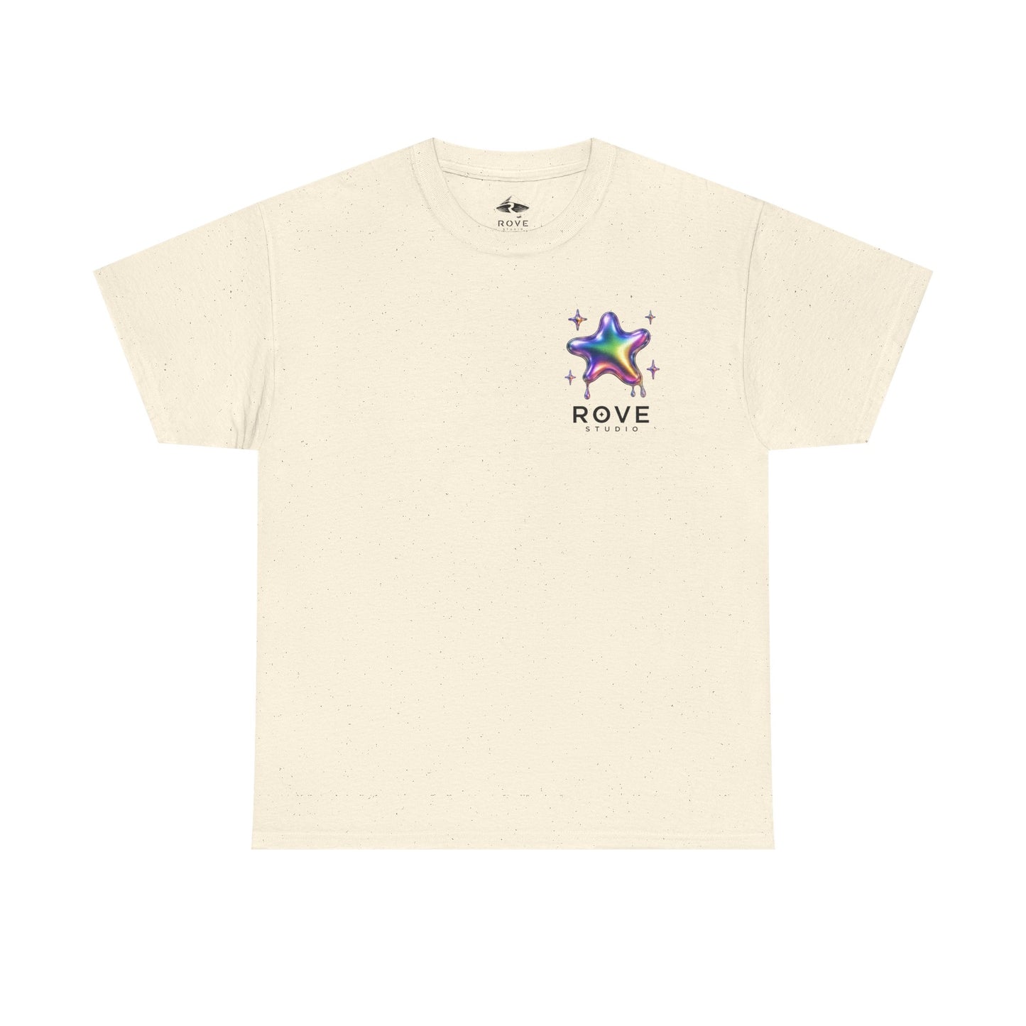 Rove Drip Star T-Shirt — Iridescent Rainbow Graphic Tee