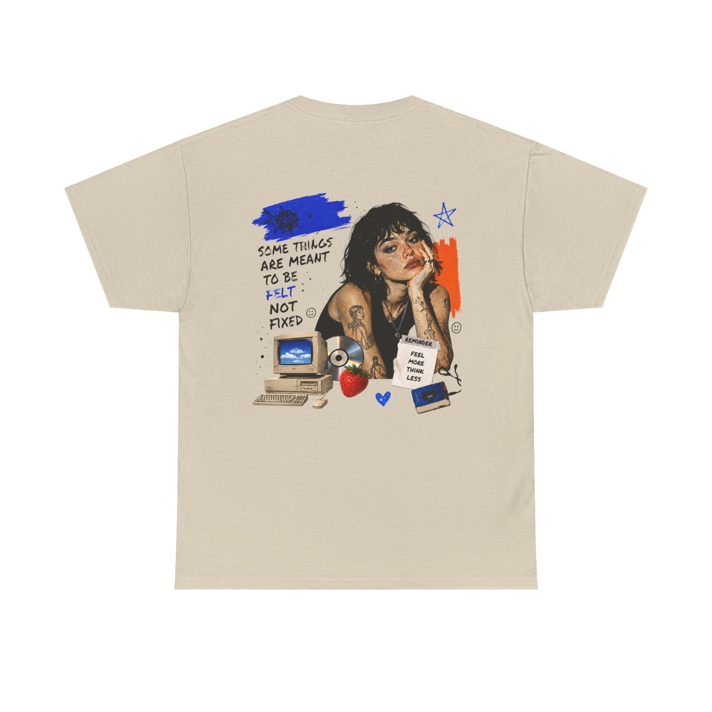 Graphic Tee — "Some Things Are Meant to Be Left Not Fixed" Retro Girl Illustration