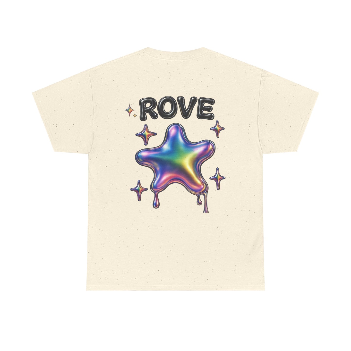 Rove Drip Star T-Shirt — Iridescent Rainbow Graphic Tee