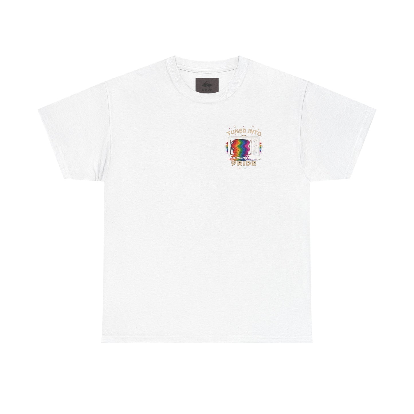T-Shirt — "Tuned Into Pride" Rainbow TV Graphic Tee