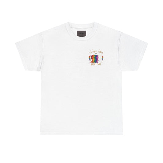 T-Shirt — "Tuned Into Pride" Rainbow TV Graphic Tee