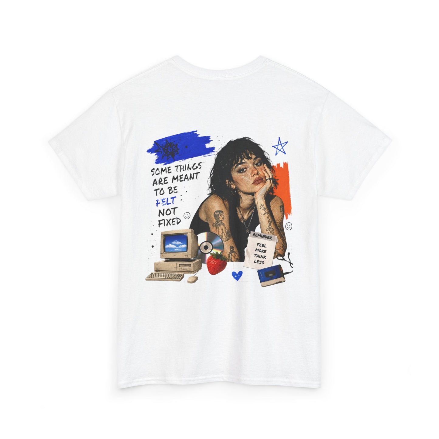 Graphic Tee — "Some Things Are Meant to Be Left Not Fixed" Retro Girl Illustration