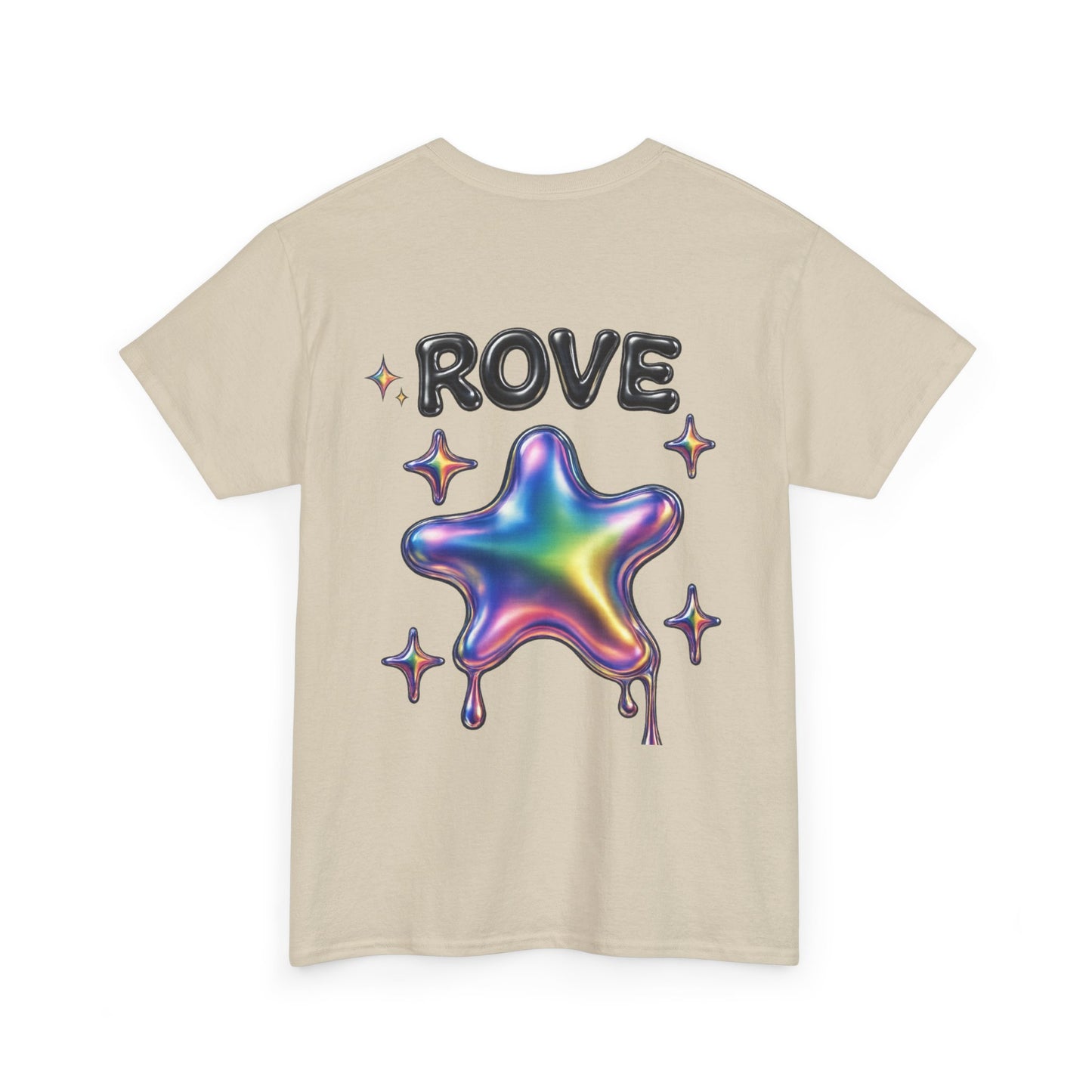 Rove Drip Star T-Shirt — Iridescent Rainbow Graphic Tee