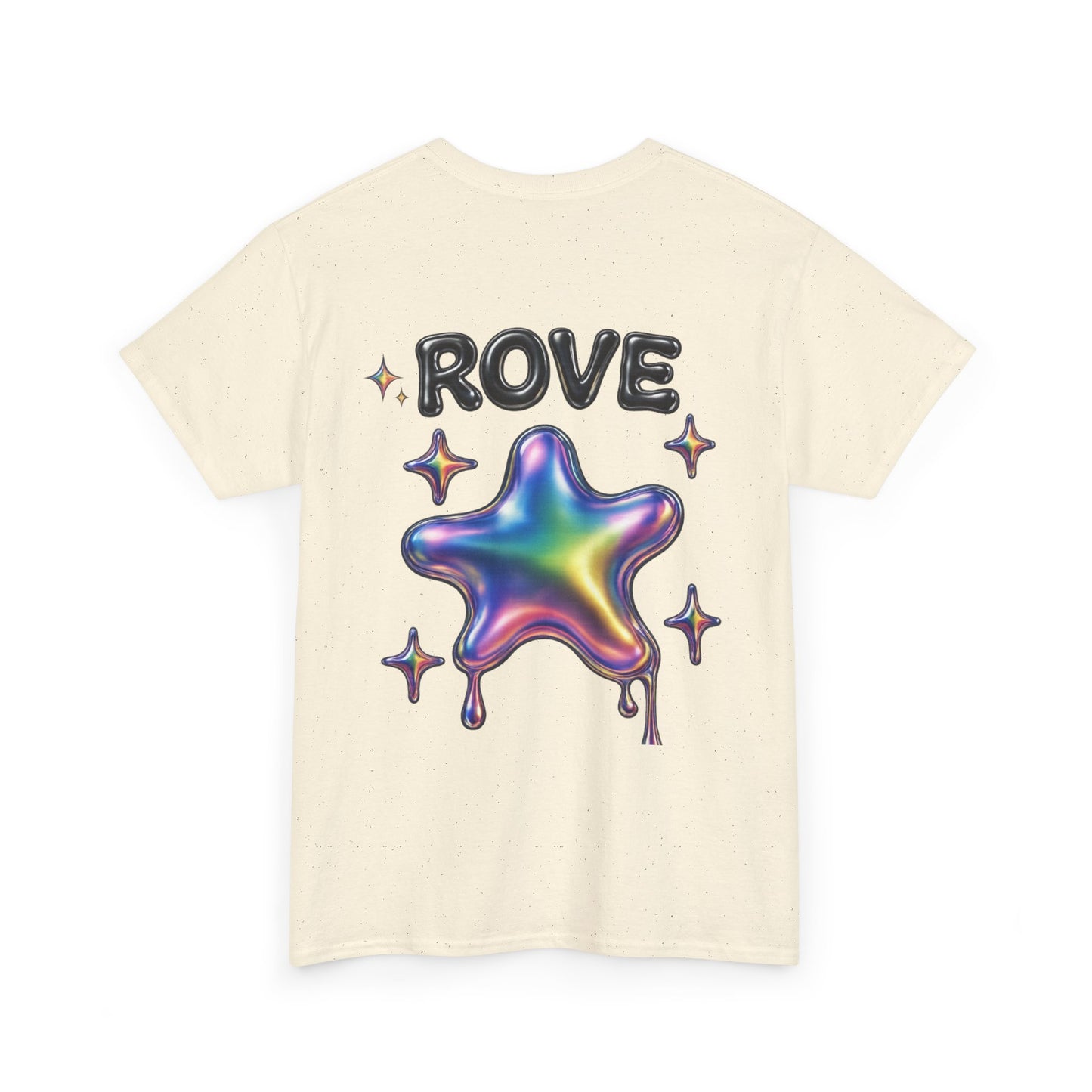 Rove Drip Star T-Shirt — Iridescent Rainbow Graphic Tee