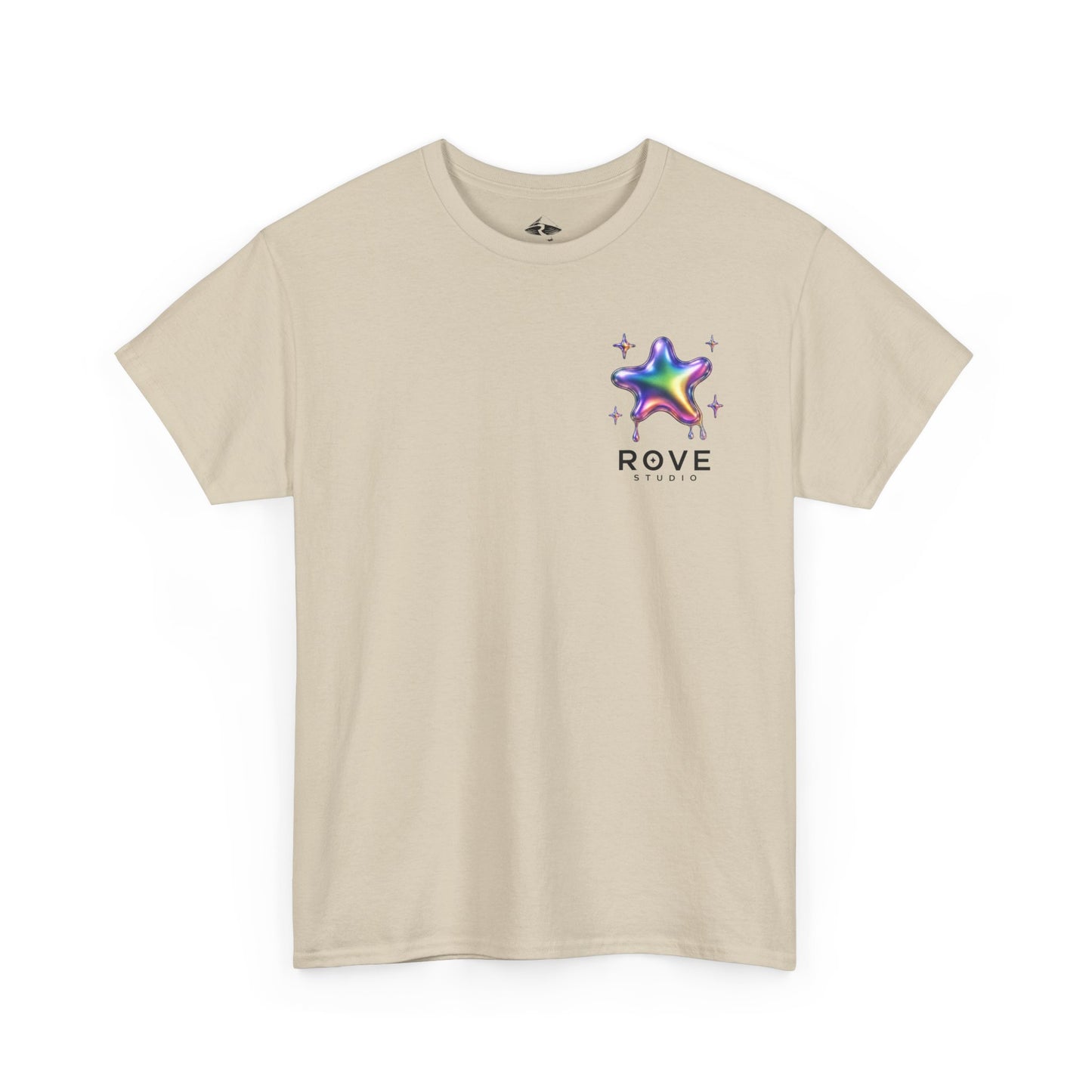 Rove Drip Star T-Shirt — Iridescent Rainbow Graphic Tee