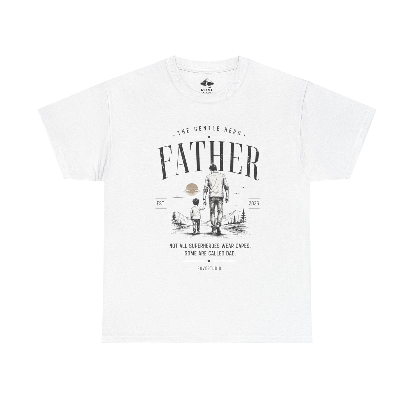 Father & Son Vintage Tee — "Not All Superheroes Wear Capes" Father's Day Shirt