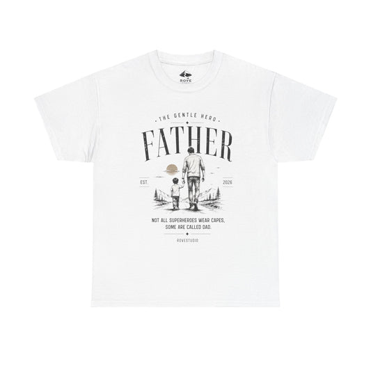 Father & Son Vintage Tee — "Not All Superheroes Wear Capes" Father's Day Shirt