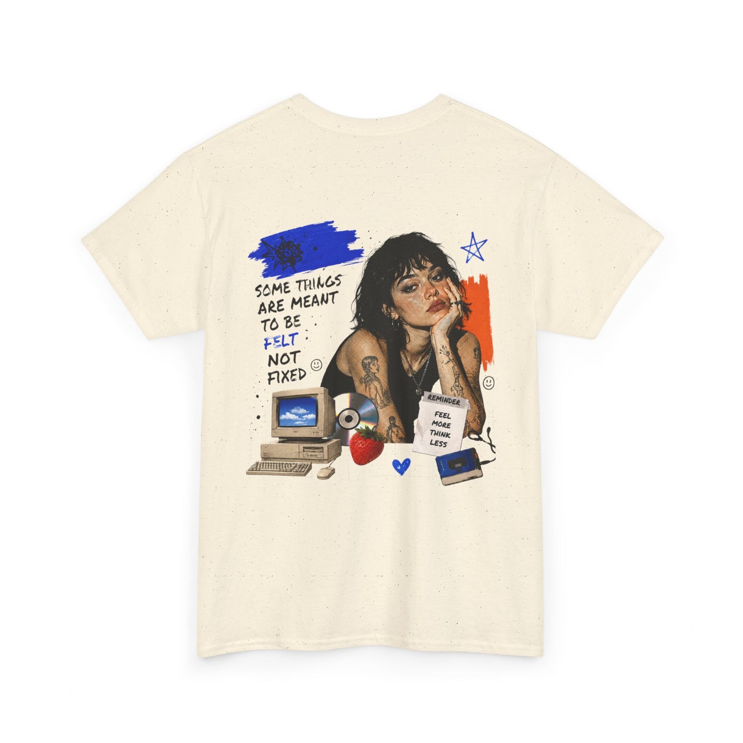 Graphic Tee — "Some Things Are Meant to Be Left Not Fixed" Retro Girl Illustration