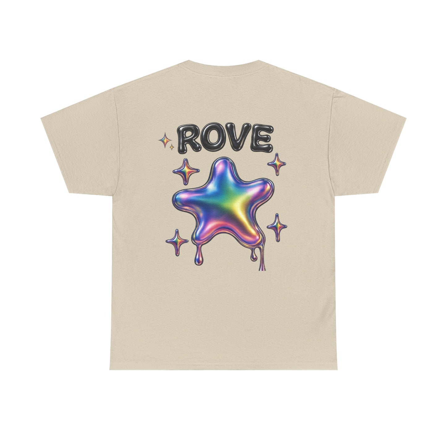 Rove Drip Star T-Shirt — Iridescent Rainbow Graphic Tee