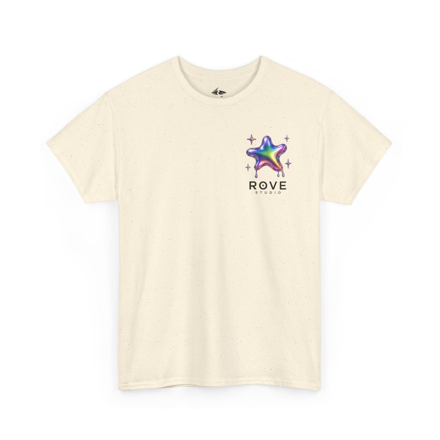 Rove Drip Star T-Shirt — Iridescent Rainbow Graphic Tee