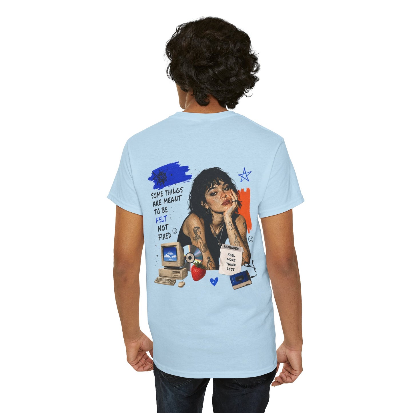 Graphic Tee — "Some Things Are Meant to Be Left Not Fixed" Retro Girl Illustration