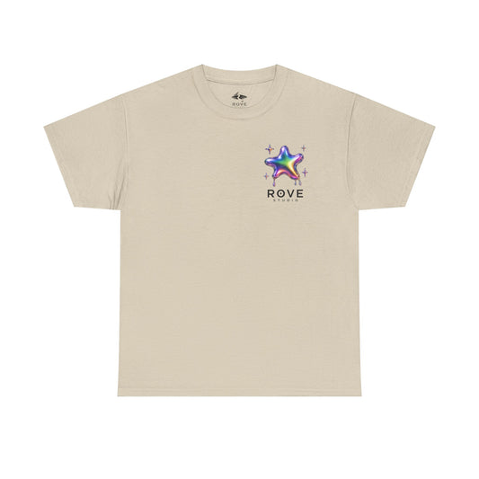 Rove Drip Star T-Shirt — Iridescent Rainbow Graphic Tee