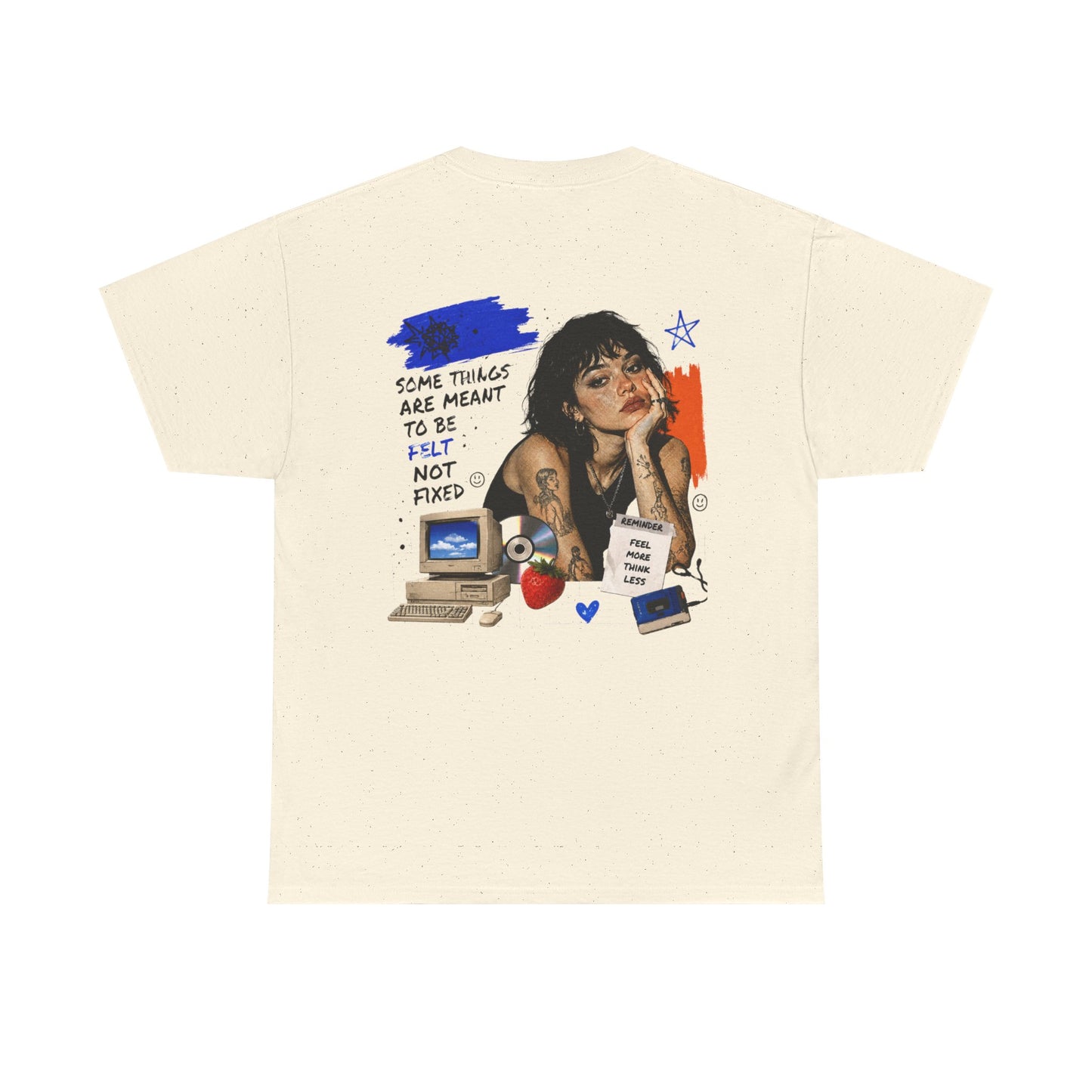 Graphic Tee — "Some Things Are Meant to Be Left Not Fixed" Retro Girl Illustration