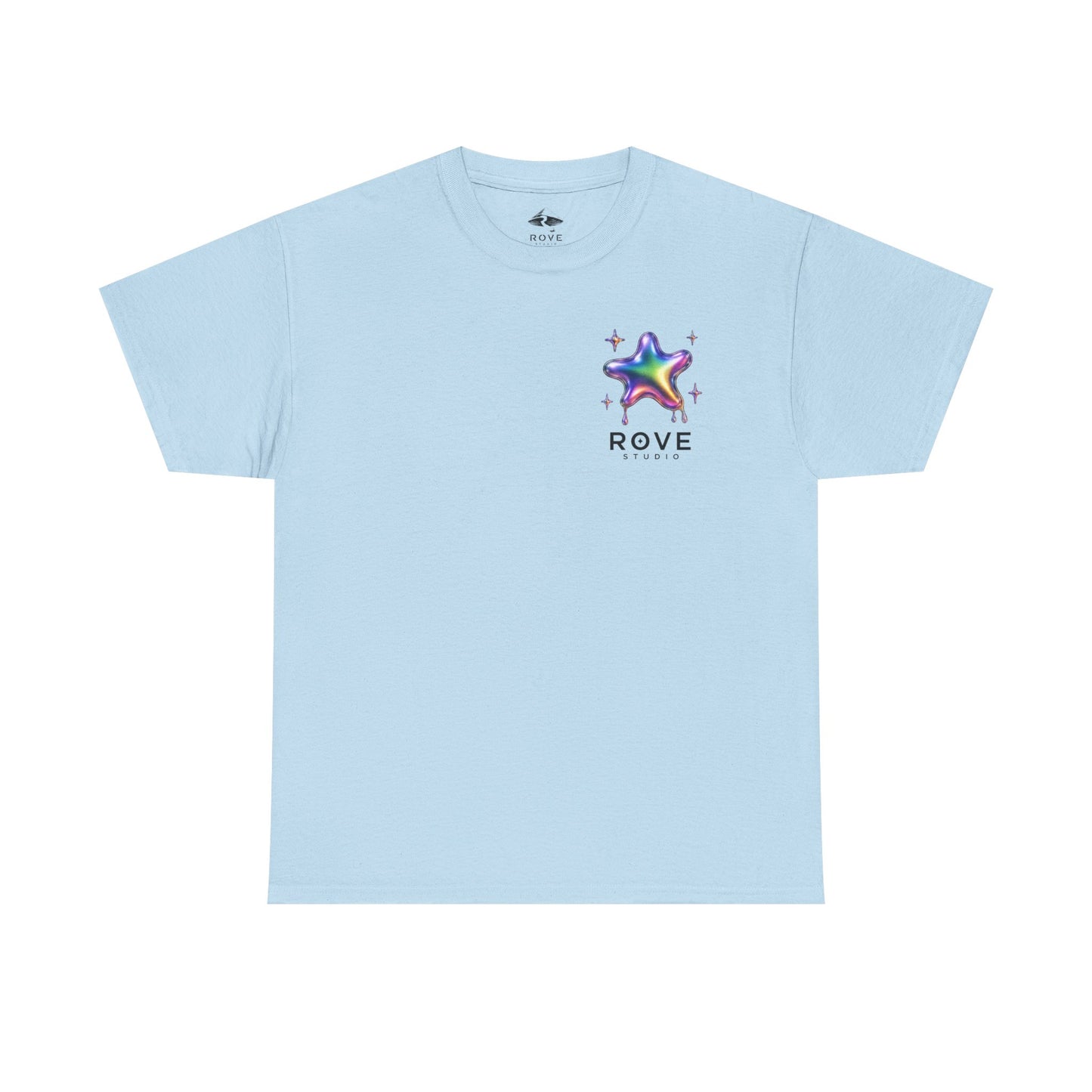 Rove Drip Star T-Shirt — Iridescent Rainbow Graphic Tee