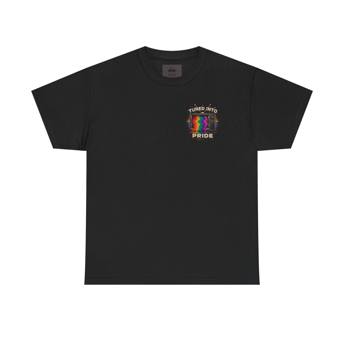 T-Shirt — "Tuned Into Pride" Rainbow TV Graphic Tee