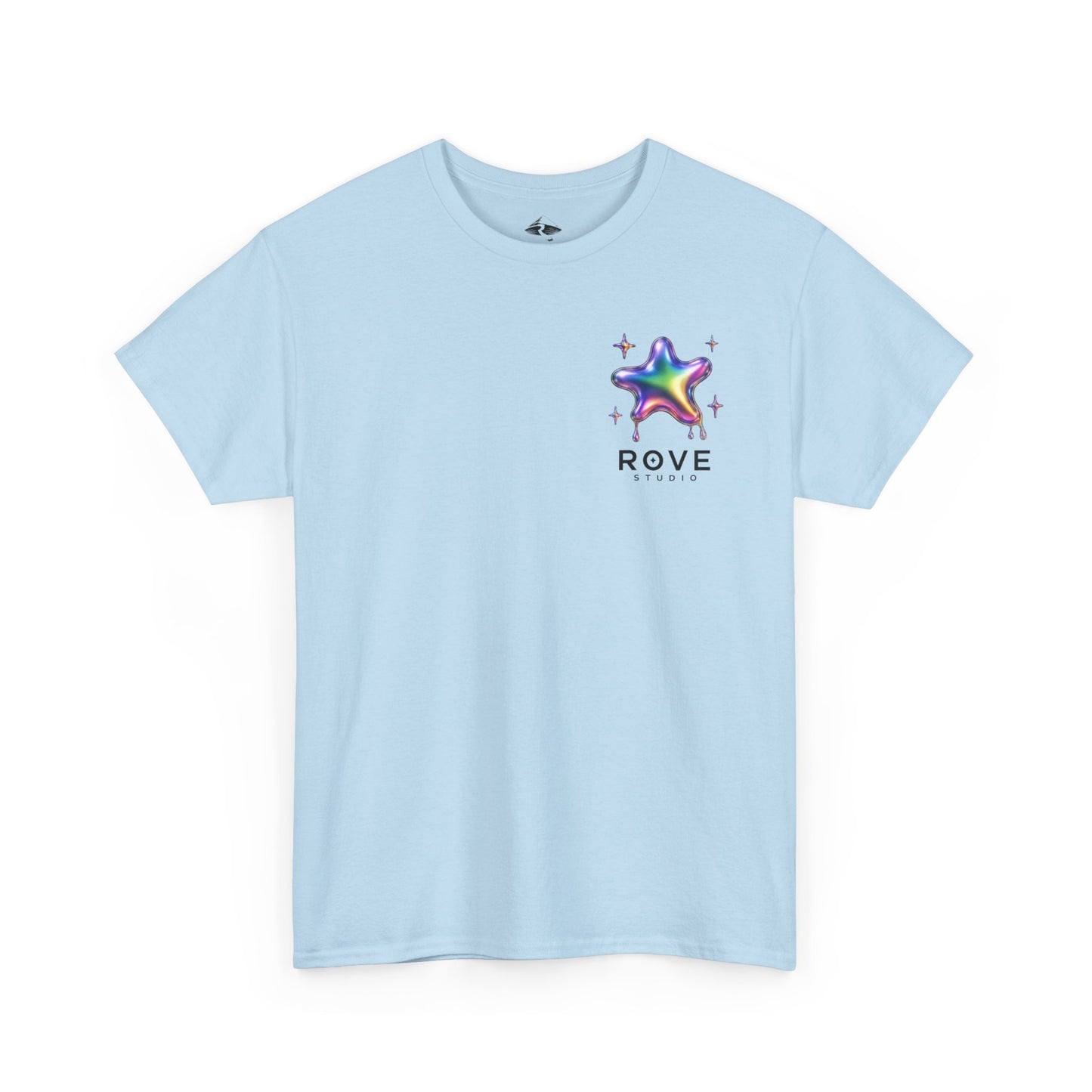Rove Drip Star T-Shirt — Iridescent Rainbow Graphic Tee