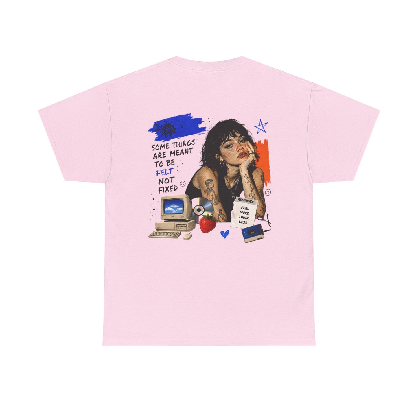 Graphic Tee — "Some Things Are Meant to Be Left Not Fixed" Retro Girl Illustration