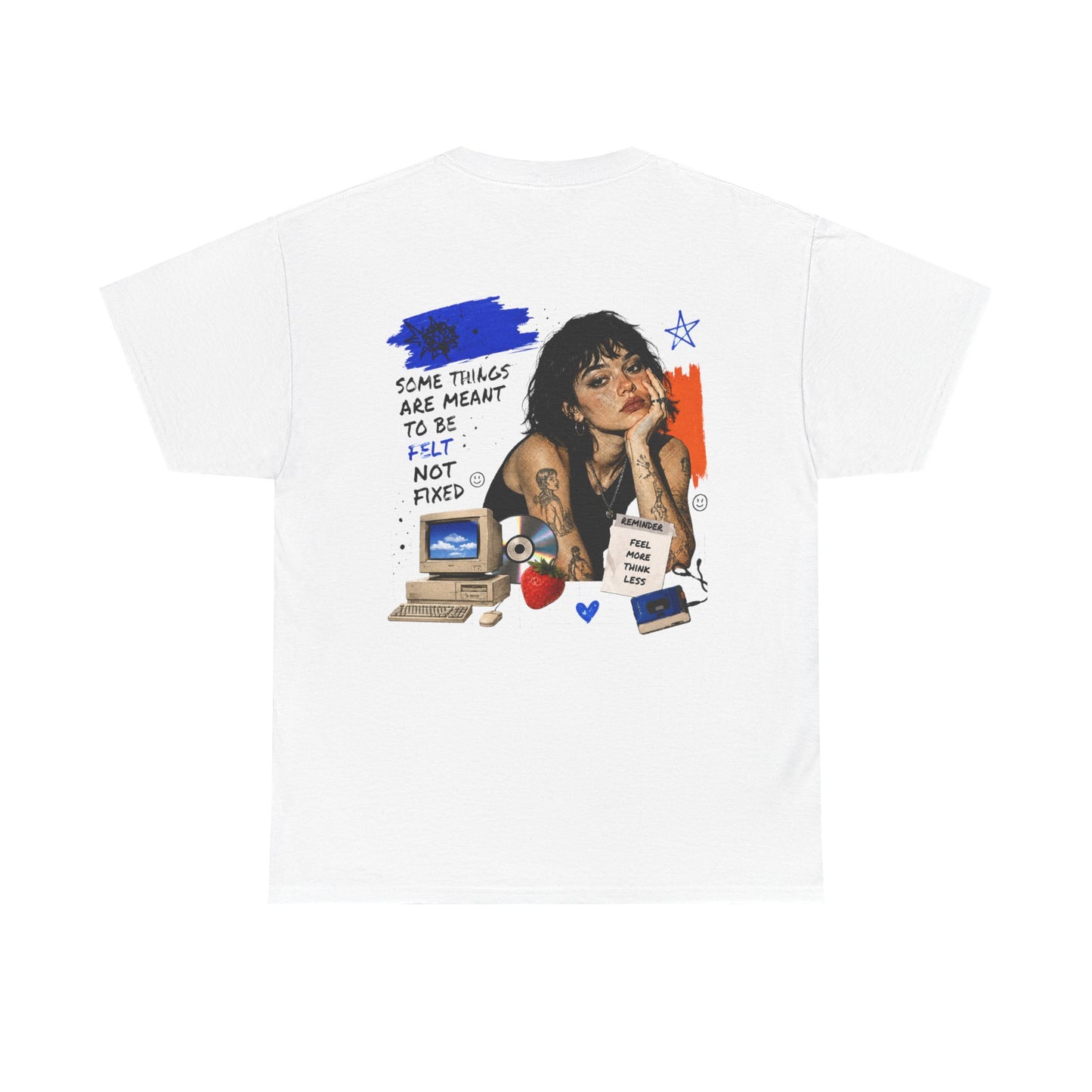 Graphic Tee — "Some Things Are Meant to Be Left Not Fixed" Retro Girl Illustration