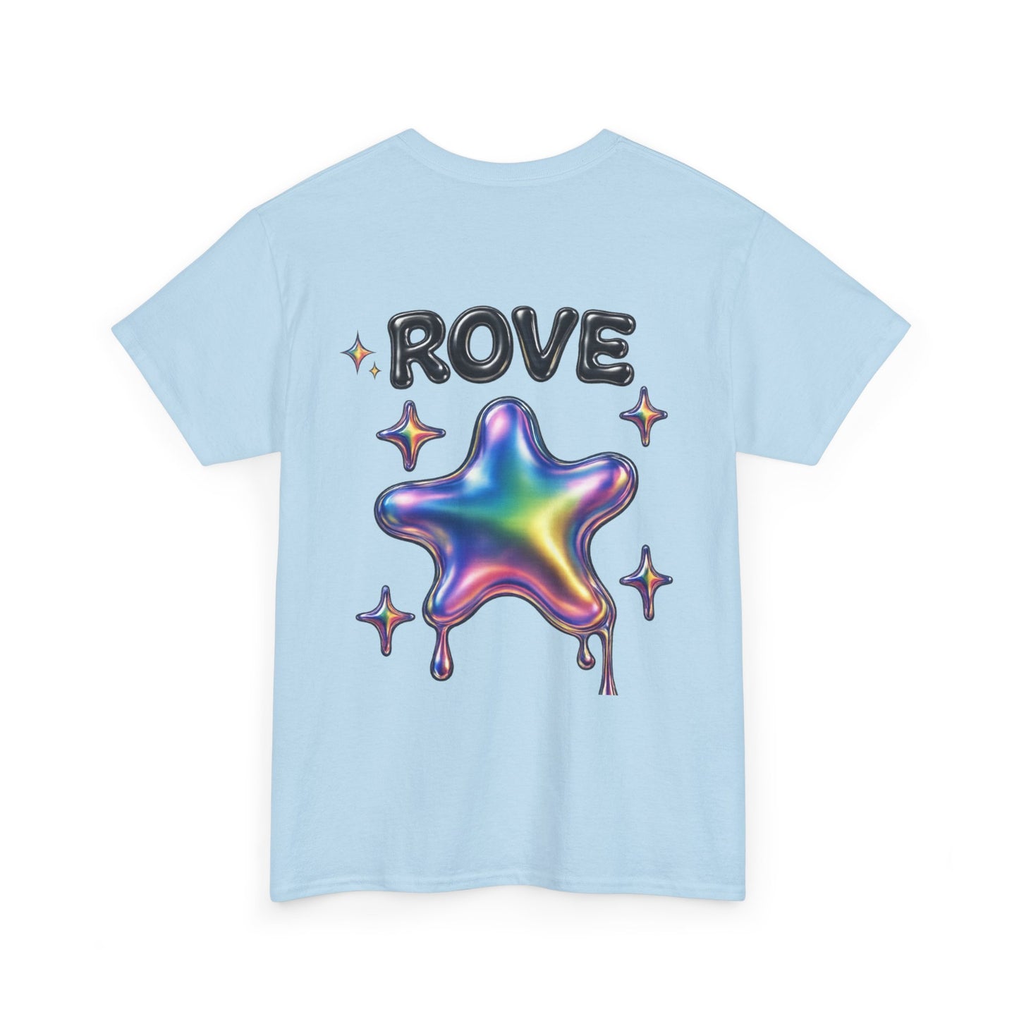 Rove Drip Star T-Shirt — Iridescent Rainbow Graphic Tee
