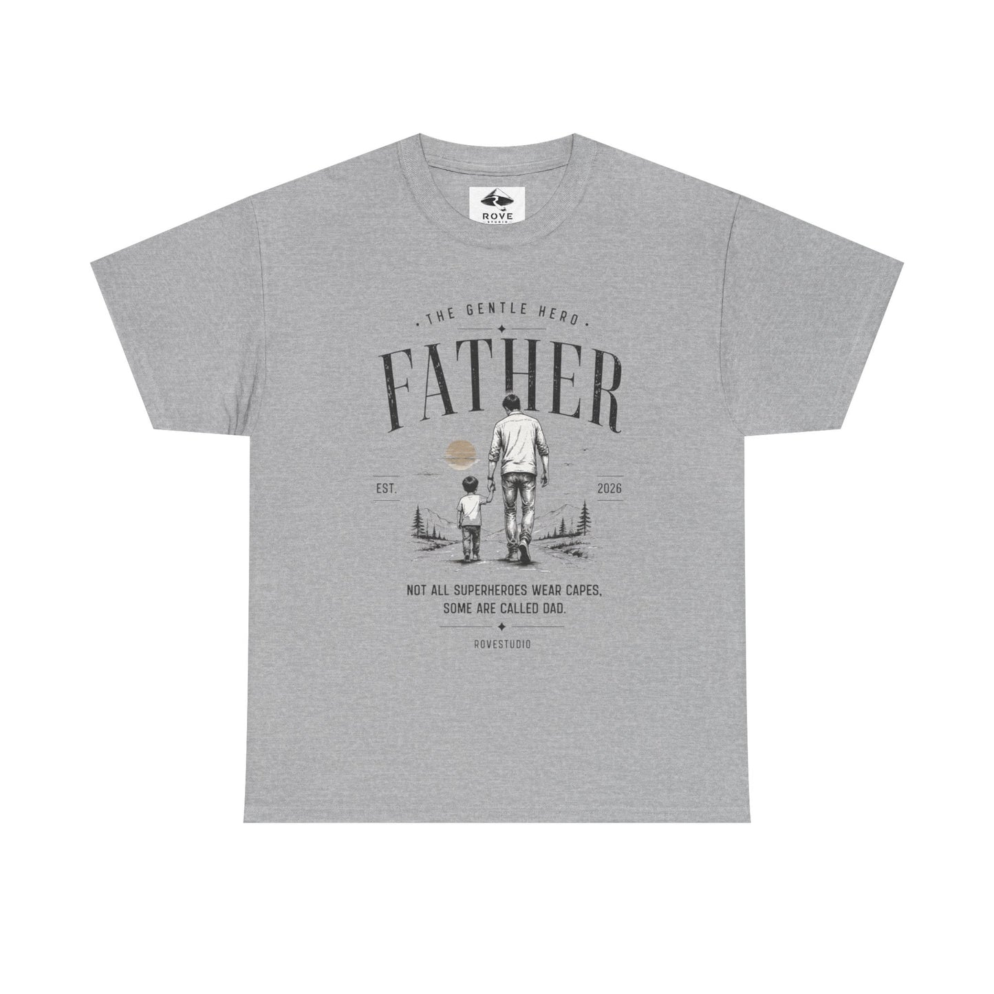 Father & Son Vintage Tee — "Not All Superheroes Wear Capes" Father's Day Shirt