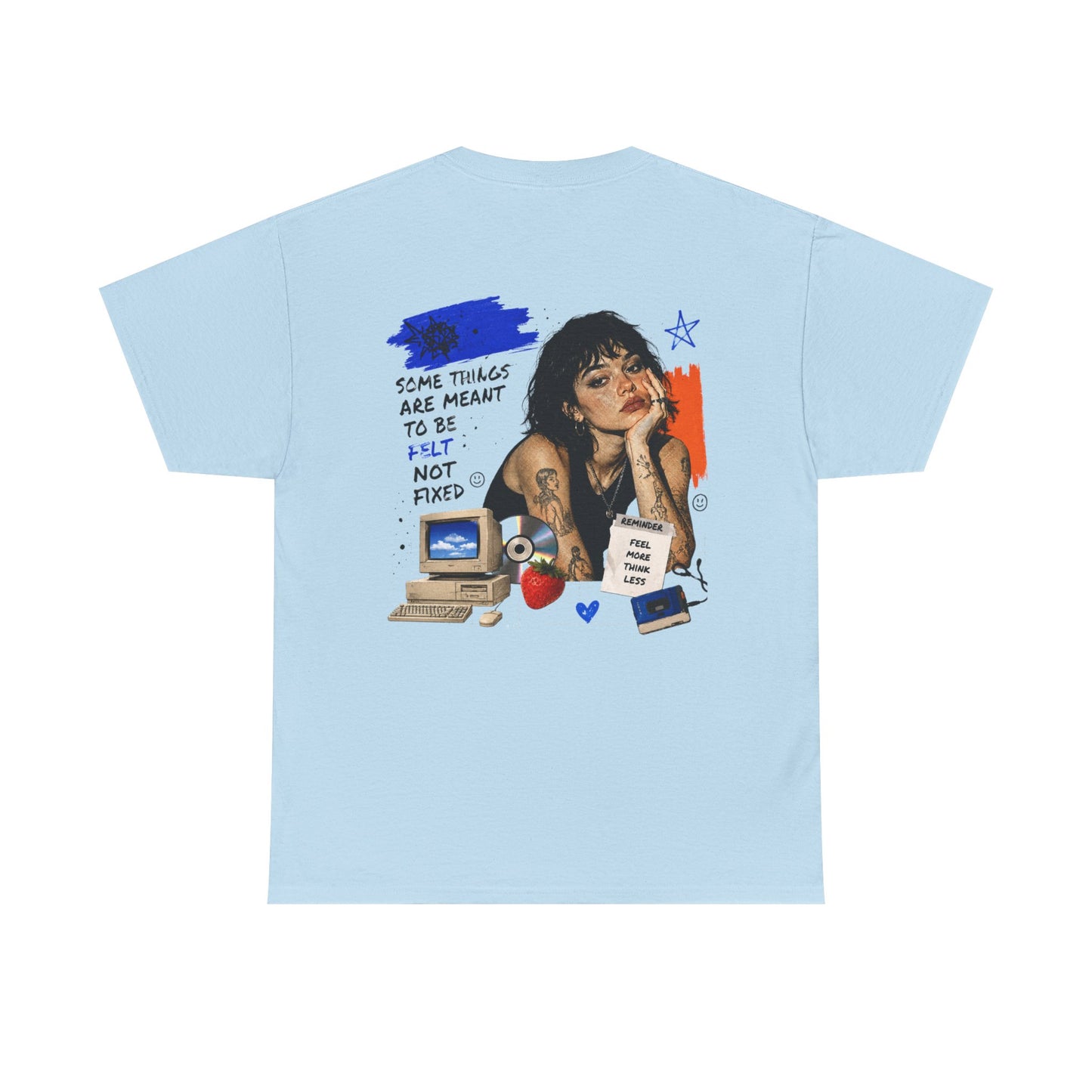 Graphic Tee — "Some Things Are Meant to Be Left Not Fixed" Retro Girl Illustration