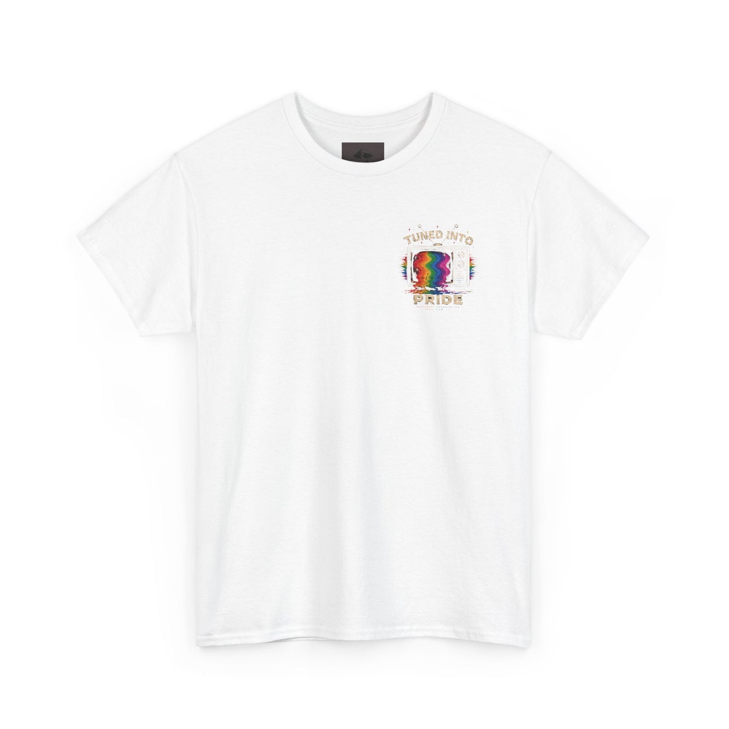 T-Shirt — "Tuned Into Pride" Rainbow TV Graphic Tee