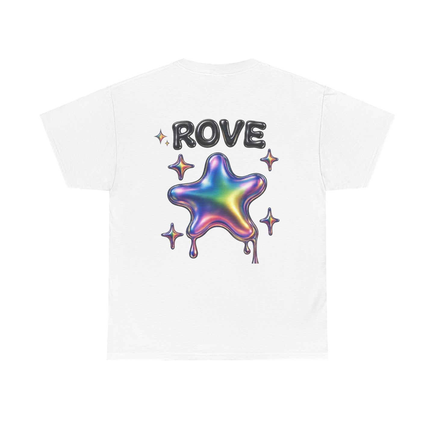 Rove Drip Star T-Shirt — Iridescent Rainbow Graphic Tee