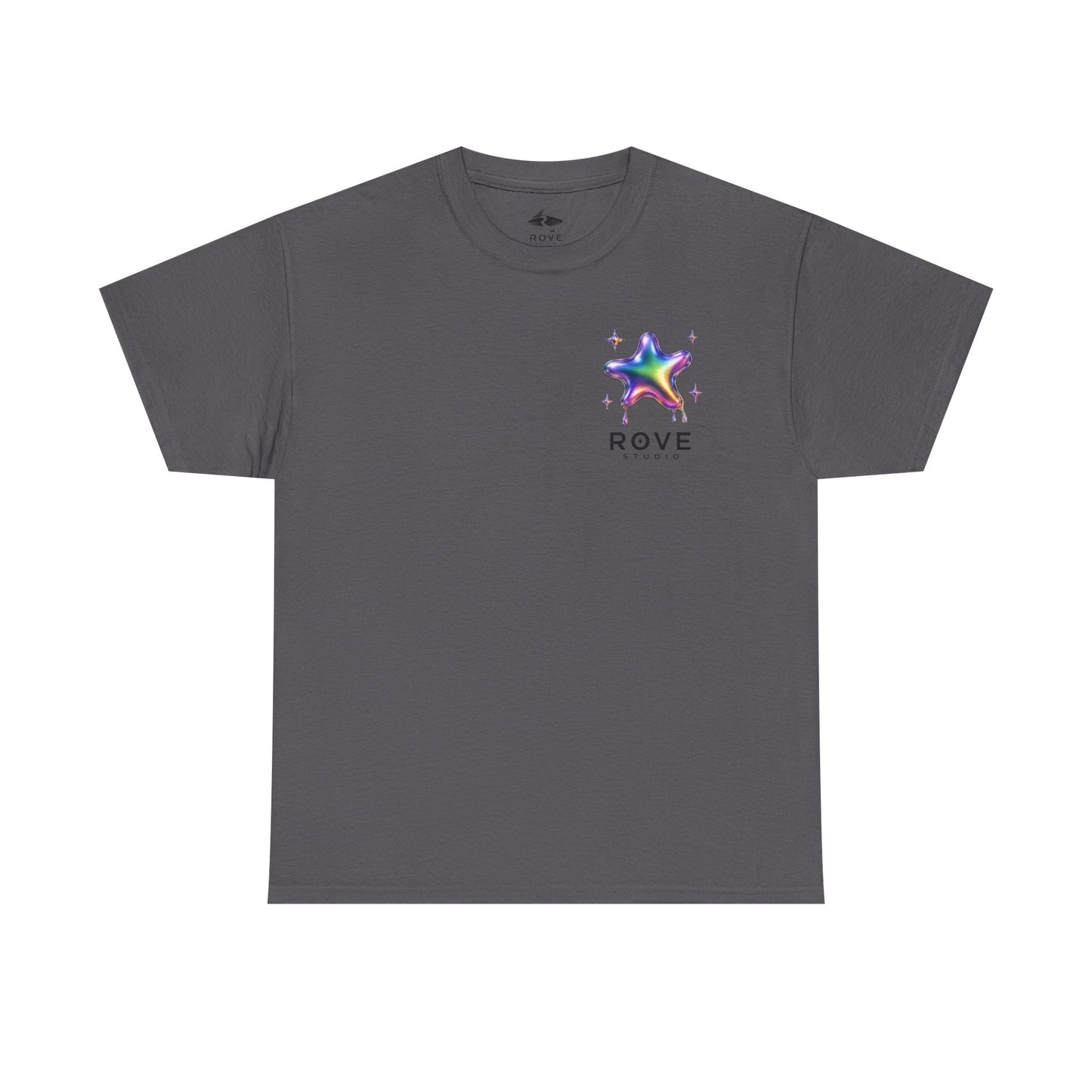 Rove Drip Star T-Shirt — Iridescent Rainbow Graphic Tee