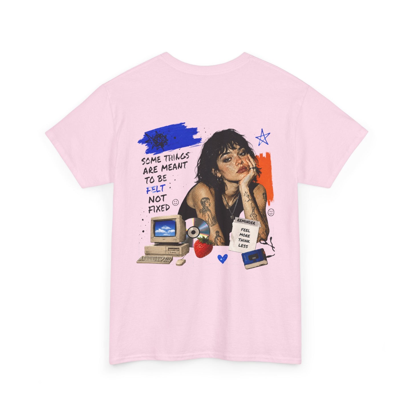 Graphic Tee — "Some Things Are Meant to Be Left Not Fixed" Retro Girl Illustration